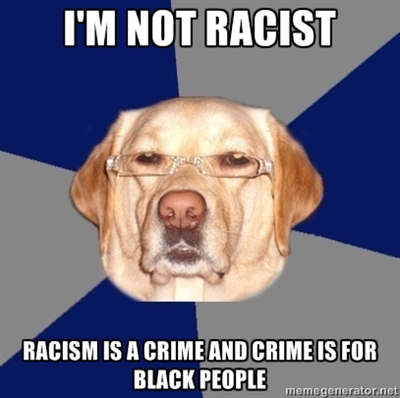 Racist dog strikes again