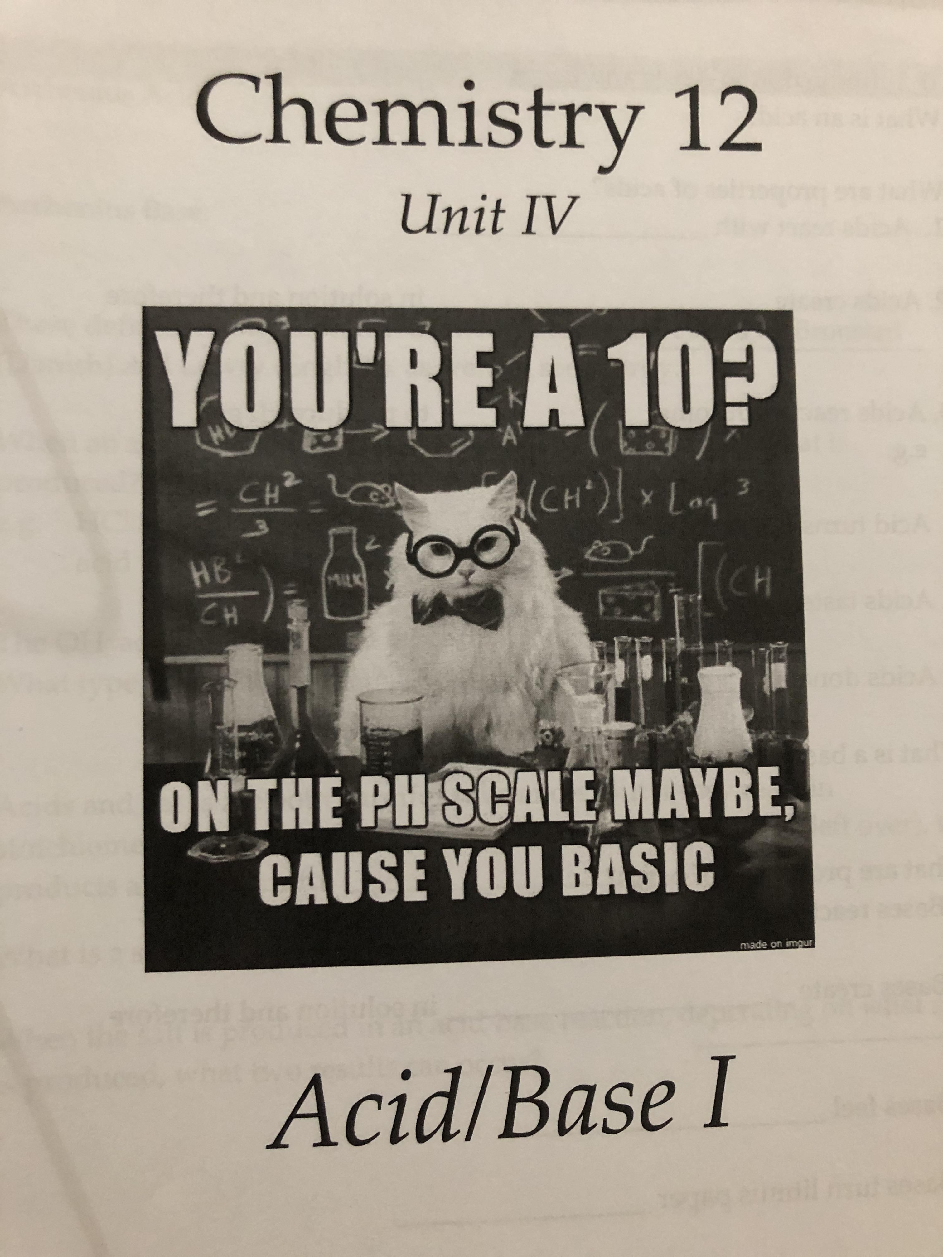 I just thought my teacher’s chemistry booklet would fit here