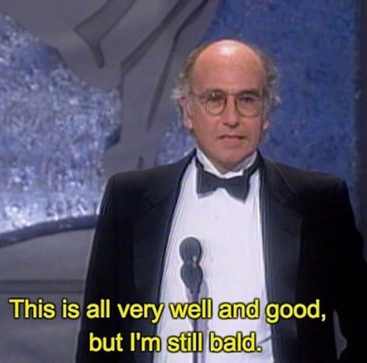 The greatest award acceptance speech ever, courtesy of Larry David
