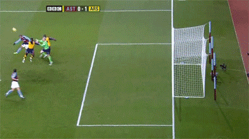 Amazing football save.