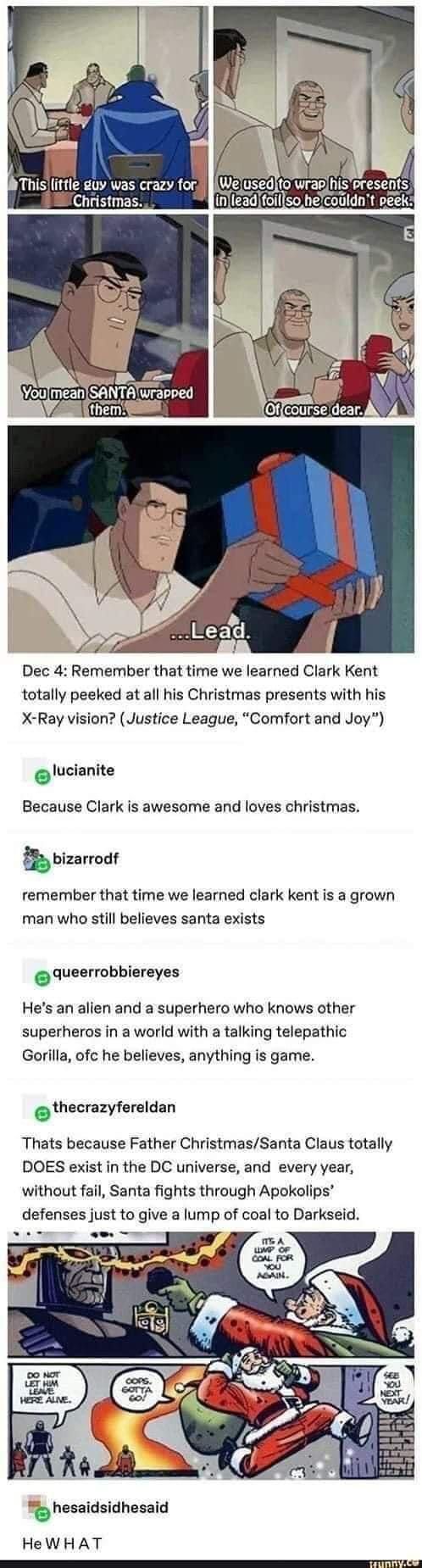Even Superman loves Christmas!