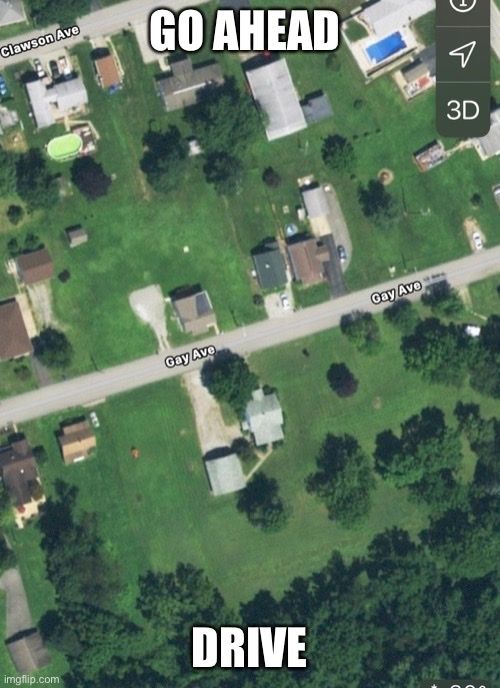 One long street than ends in a pair of cul de sacs