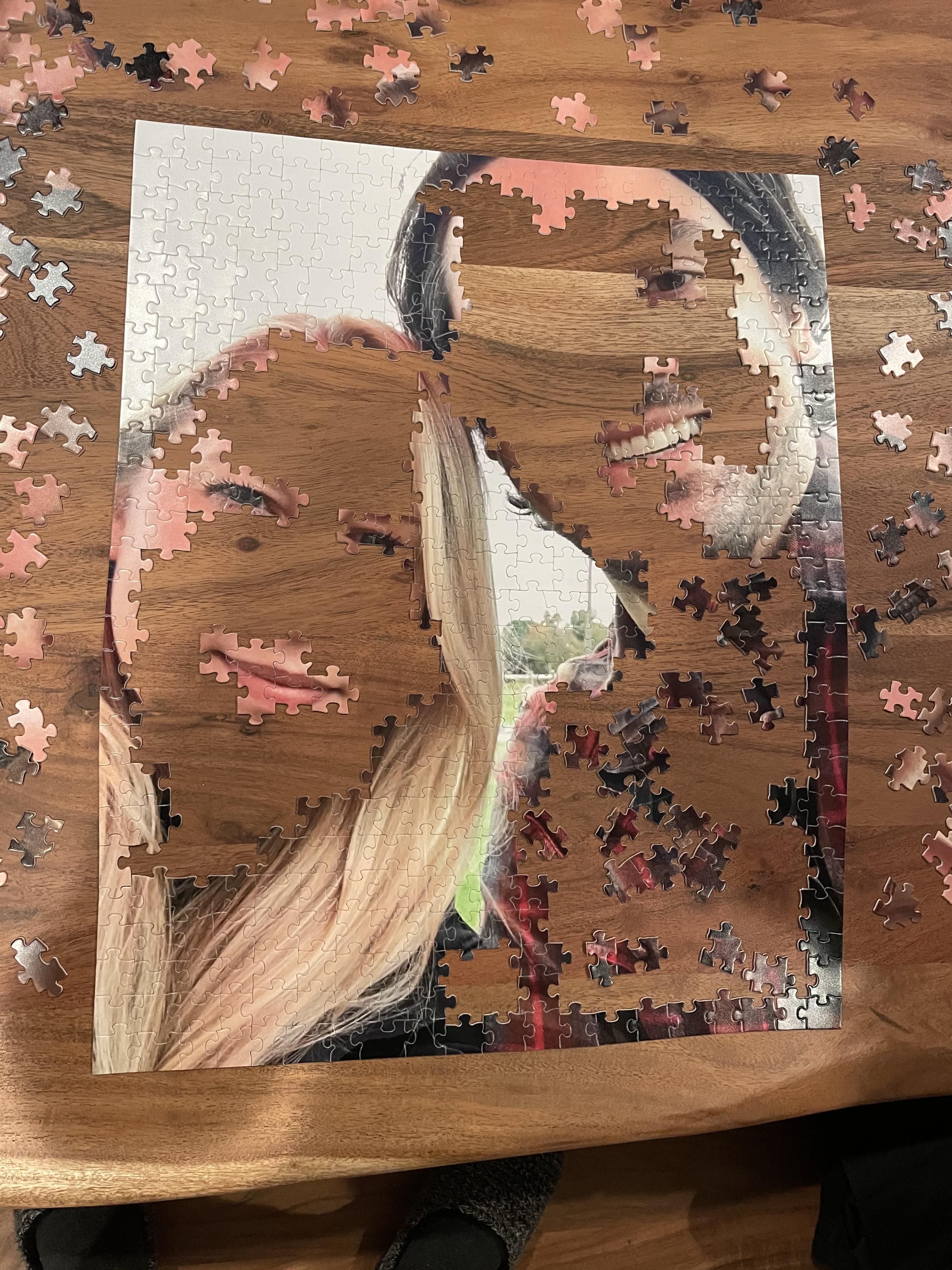 Received a photo puzzle for Christmas. Slightly terrifying.