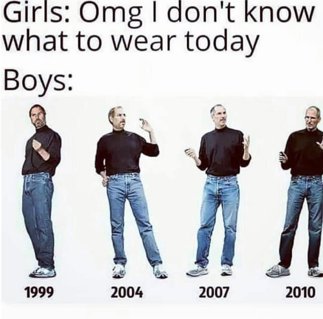 Having 2-3 sets of clothing that you use interchangably is just better