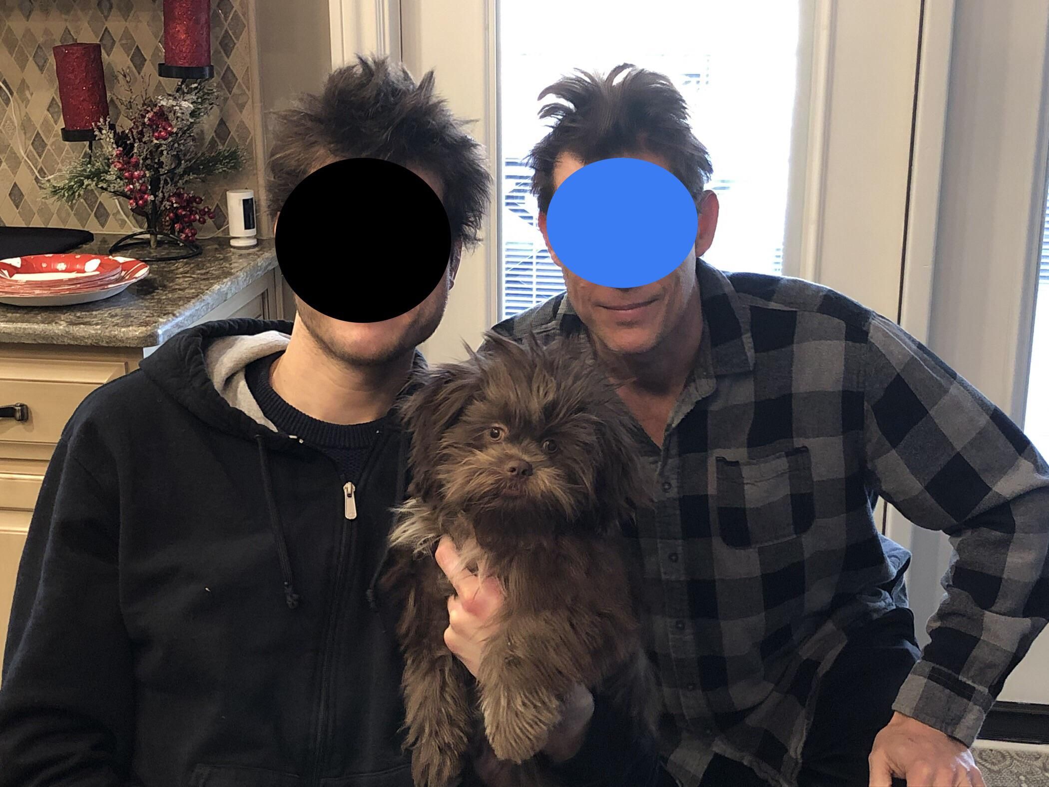 My dad, his dog, and I all share the same hair cut