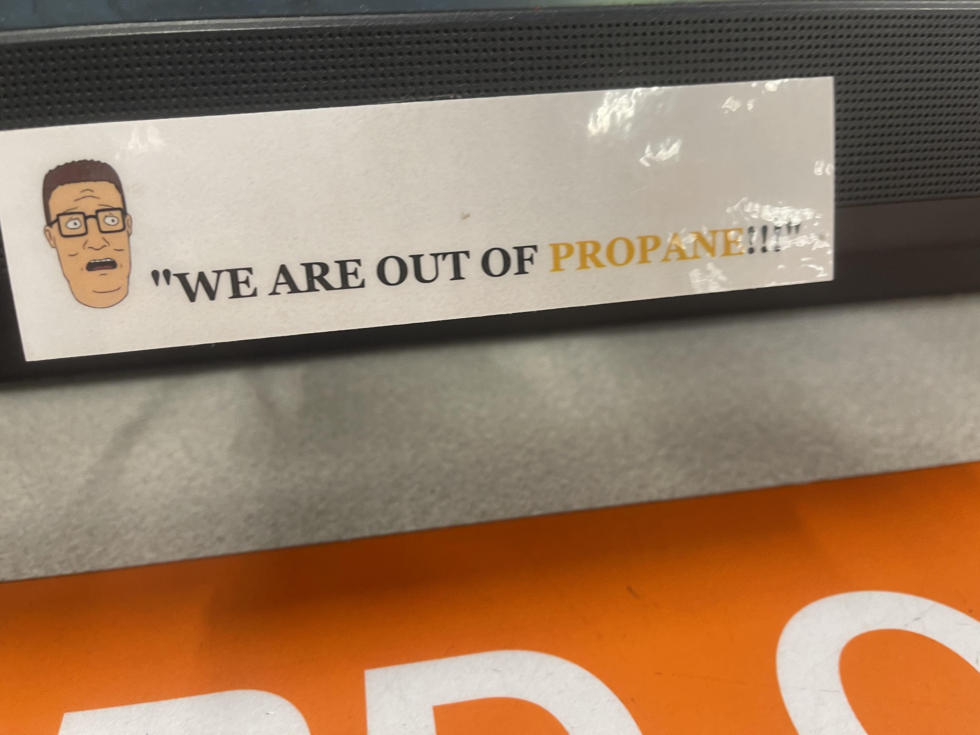 Found this sign at Home Depot.