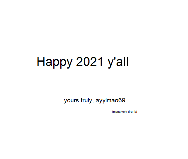 Happy new year, everyone!