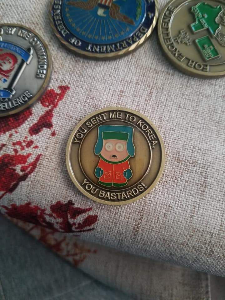 Looking through my husband's military coins and found this gem