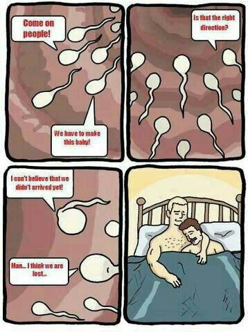 Dear sperms....you are totally lost in there....