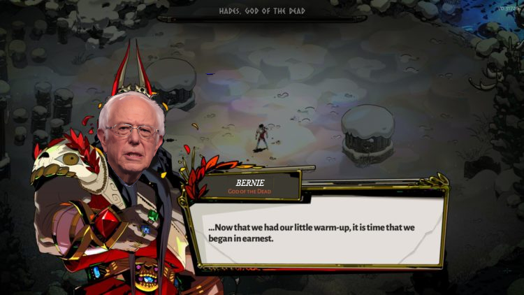 wait, it's... IT'S BERNIE AND HE'S GOT A STEEL CHAIR