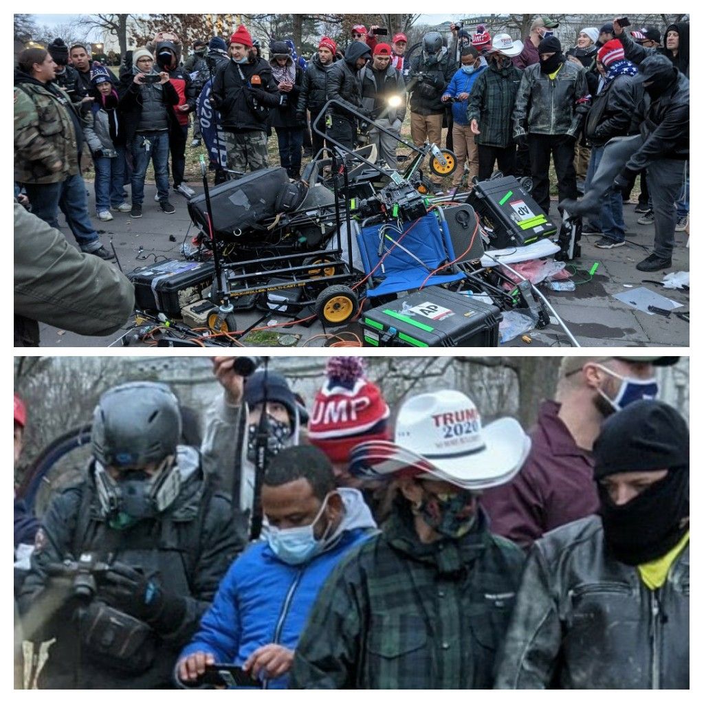 spotted pototoz right next to the guy wearing three hats
