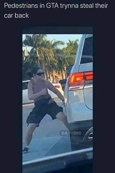 Hitting a car bare handedly is alpha af