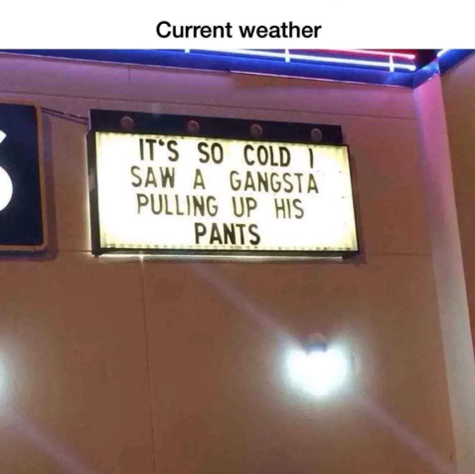 Must be really cold