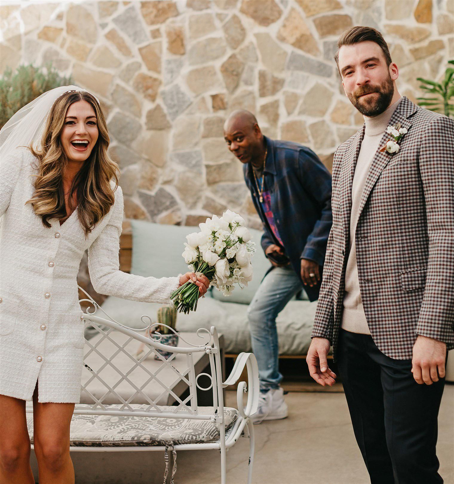 Dave Chappelle photobombs newlyweds’ first photo as husband and wife