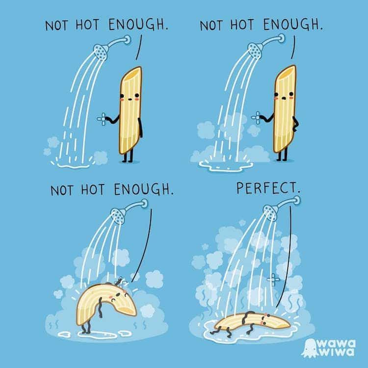 I love hot showers!