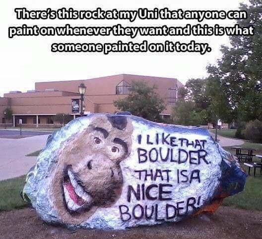 It is not a rock, it's a boulder