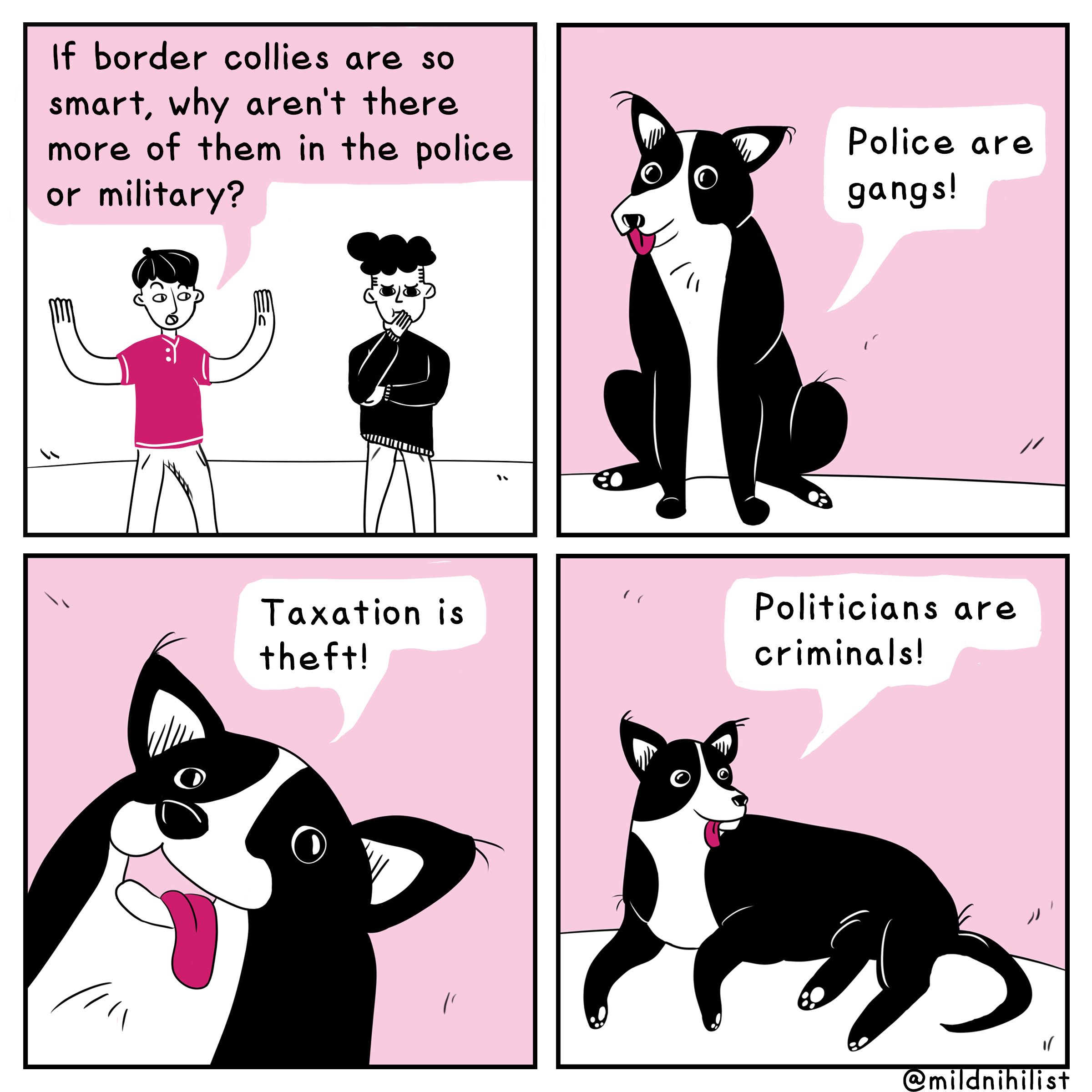 Dogmas and dogpas for anarchy.