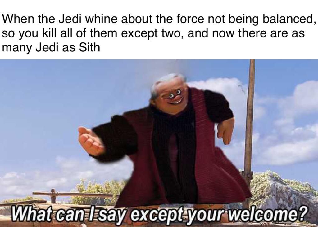 Well the force is balanced now...
