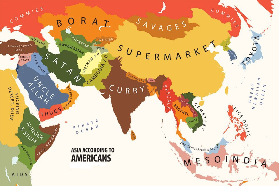 Asia according to 'muricans