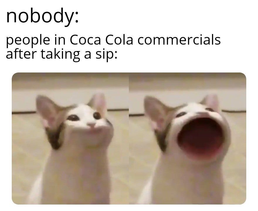 In every single commercial, and that fake smile