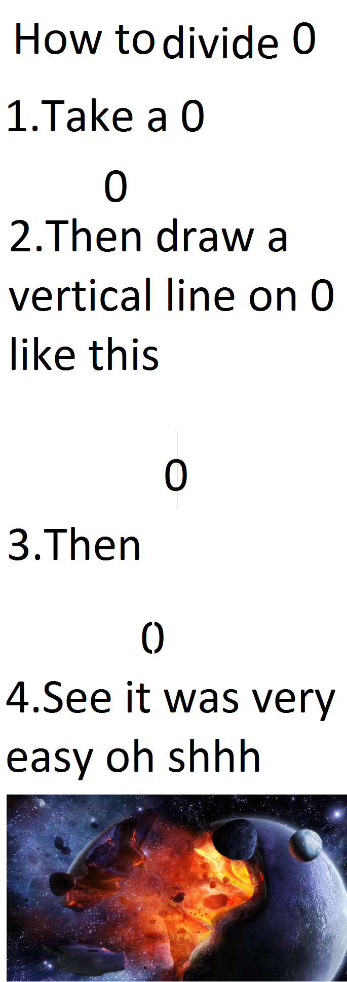 How to divide 0