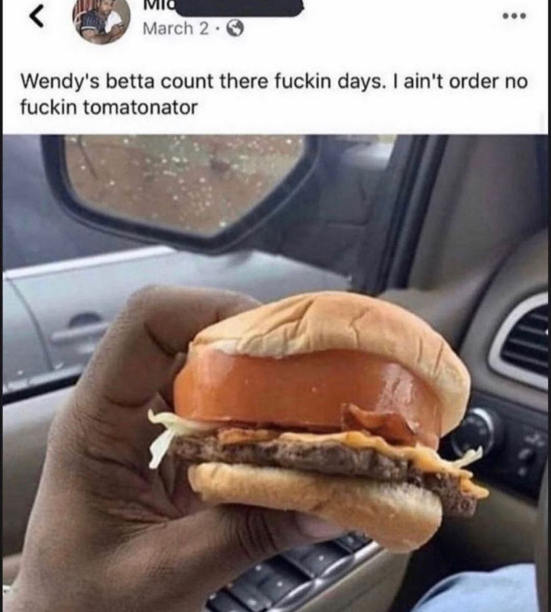 Gotta be a buffed guy if he can hold that big a*s tomato in one hand