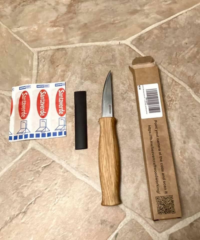 Whittling knife came with three bandages...
