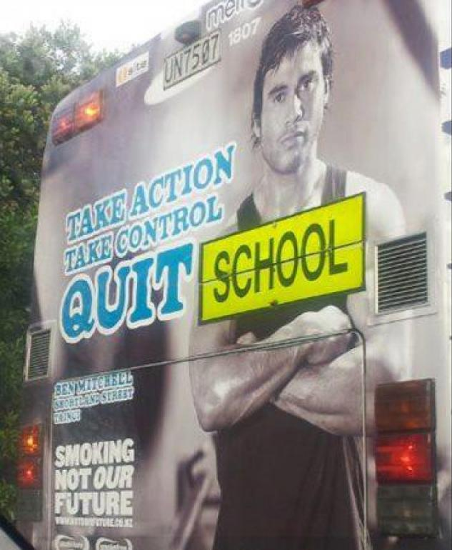 Anti-smoking ad placement fail