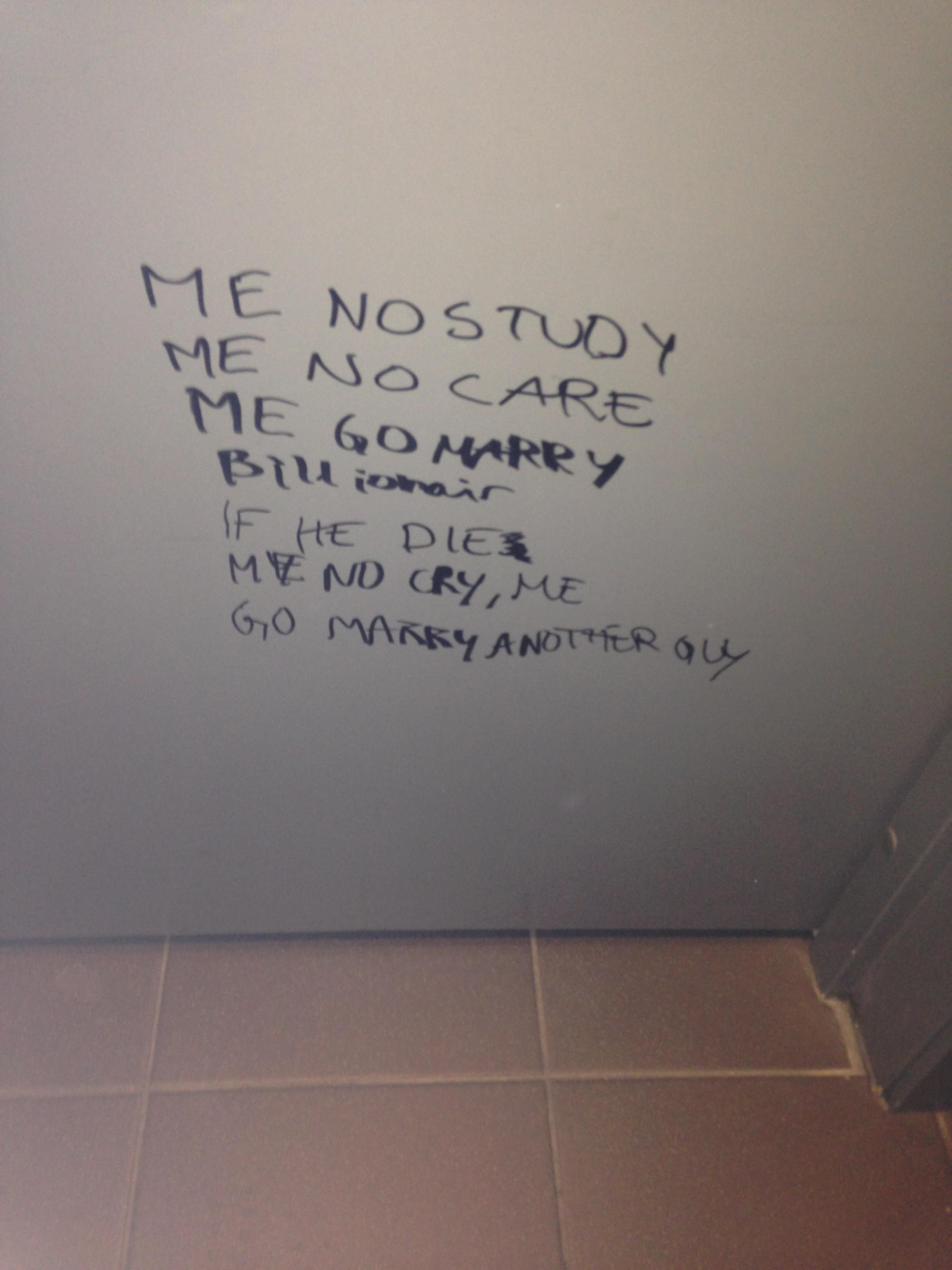 Public restroom wall changed my life