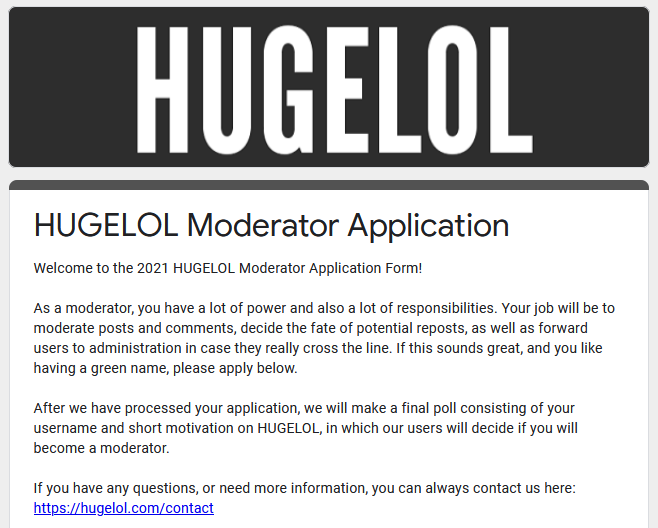 Moderator Applications are now live, link inside.