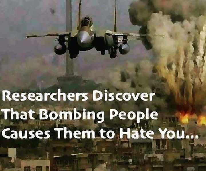 damn brehs yall think bombing the rest of the world has had any brehpercusions
