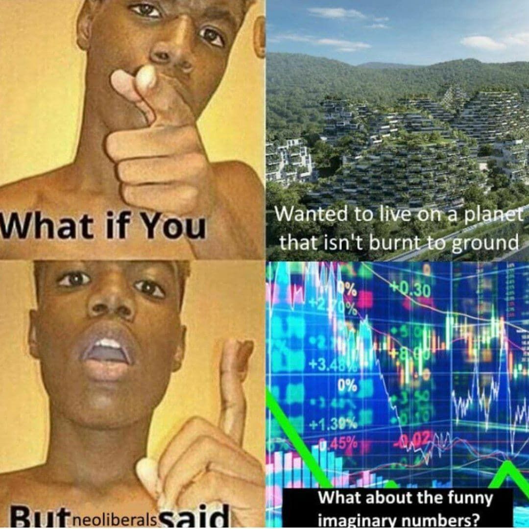 while NUMBER go UP the world is GREEN