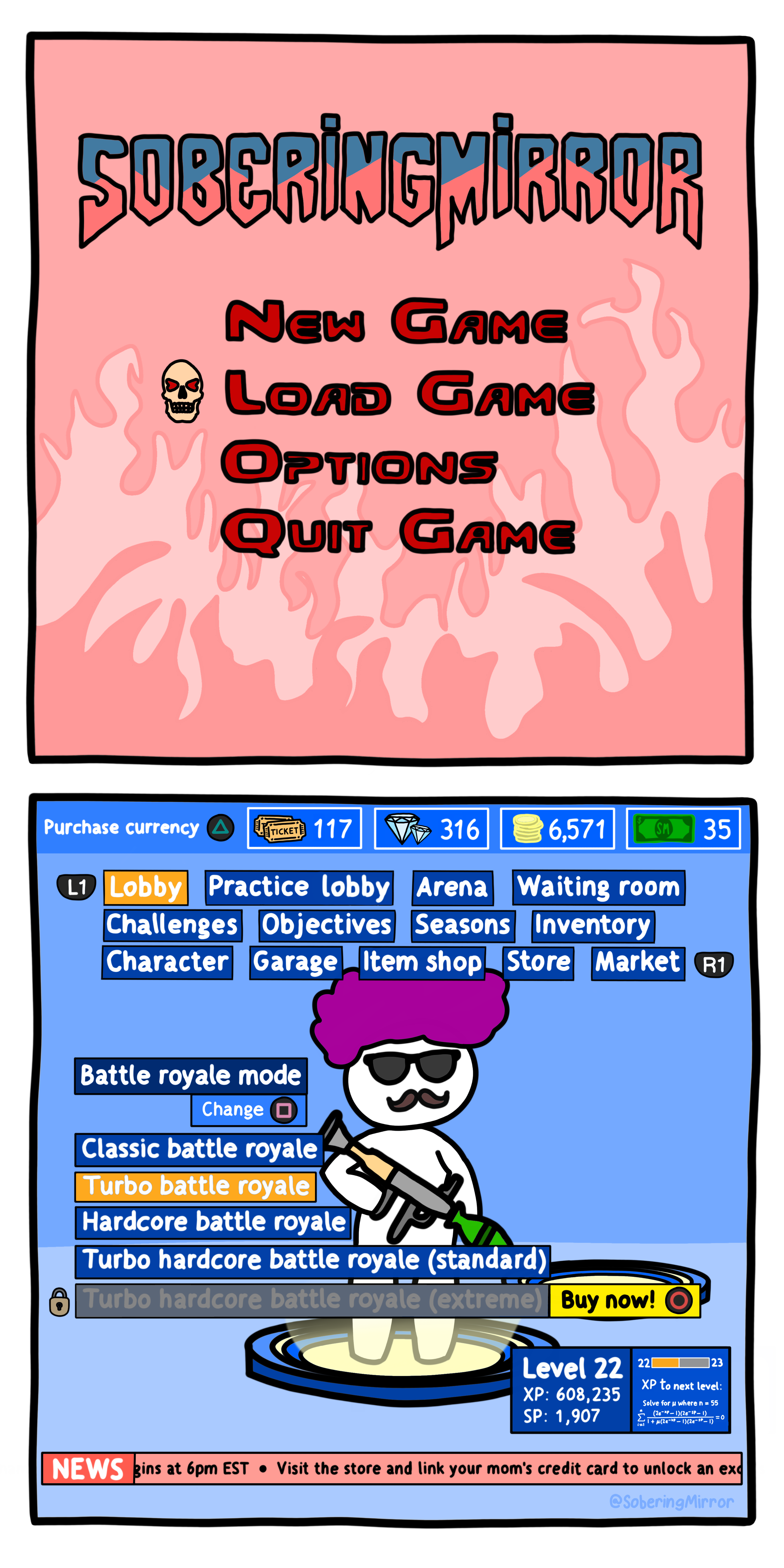 Video game menus then vs. now (OC)