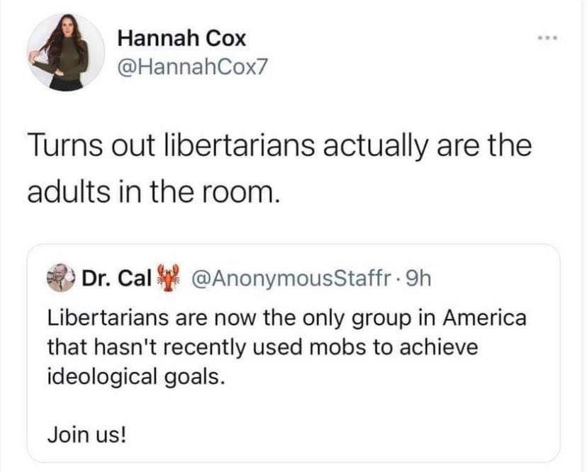 uniting librehtarians is like trying to herd cats breh