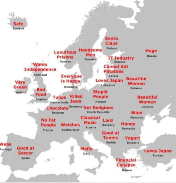 Japanese stereotypes of European countries, based on Japanese Google autocomplete suggestions