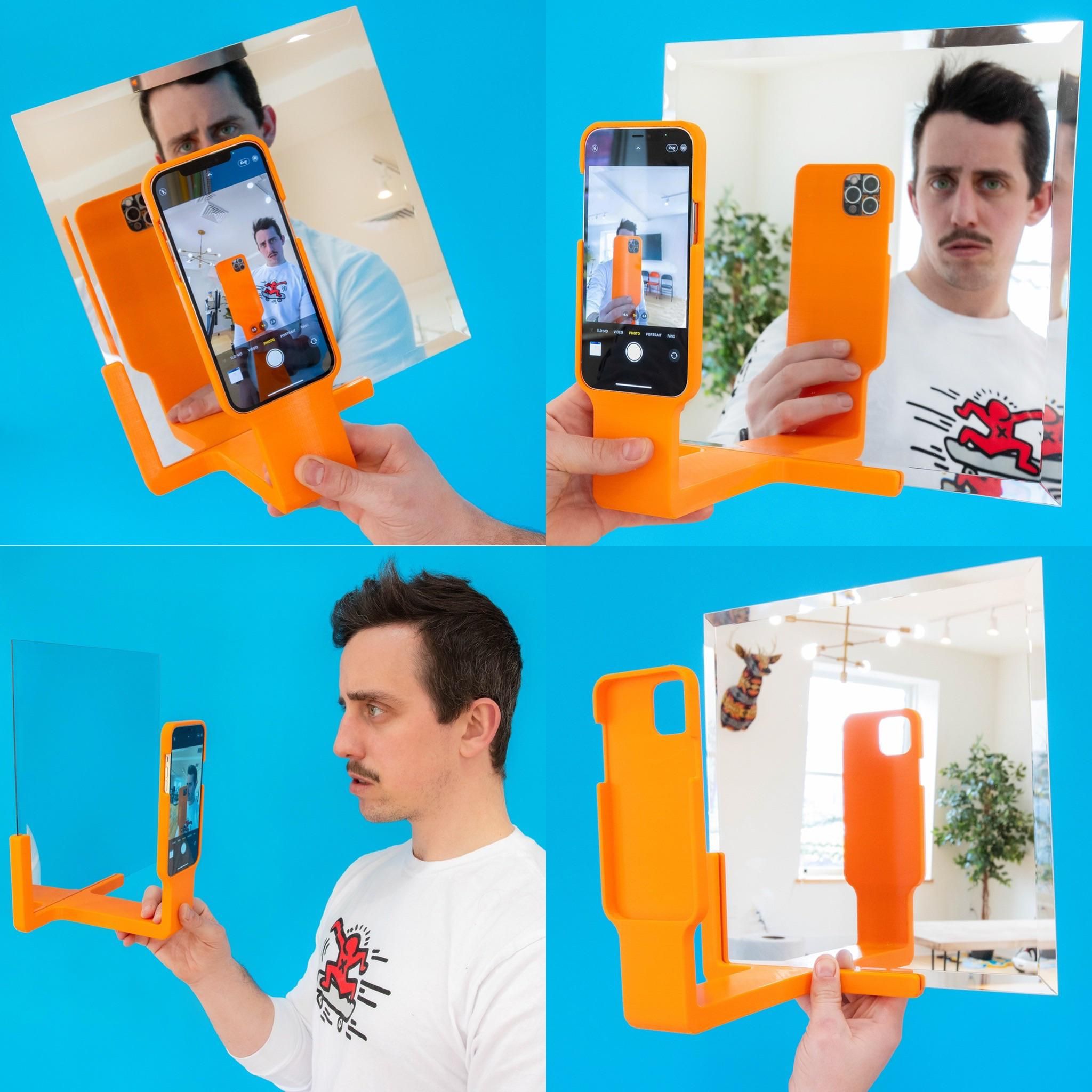 I design unnecessary products so I created a phone case that lets you take a mirror selfie absolutely anywhere.
