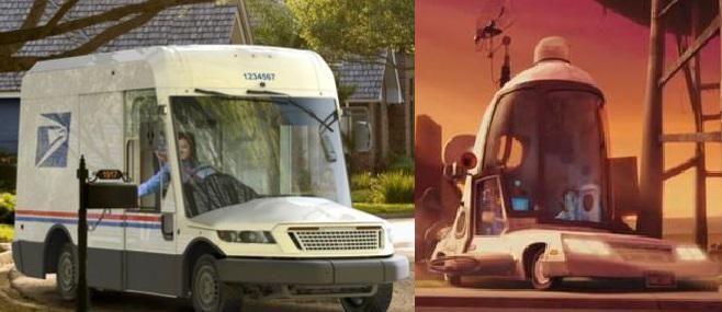 The new USPS trucks look like they're out of Cloudy With a Chance of Meatballs