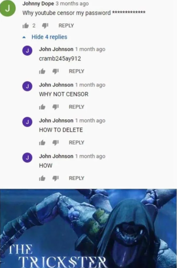 you fell for one of my classic blunders