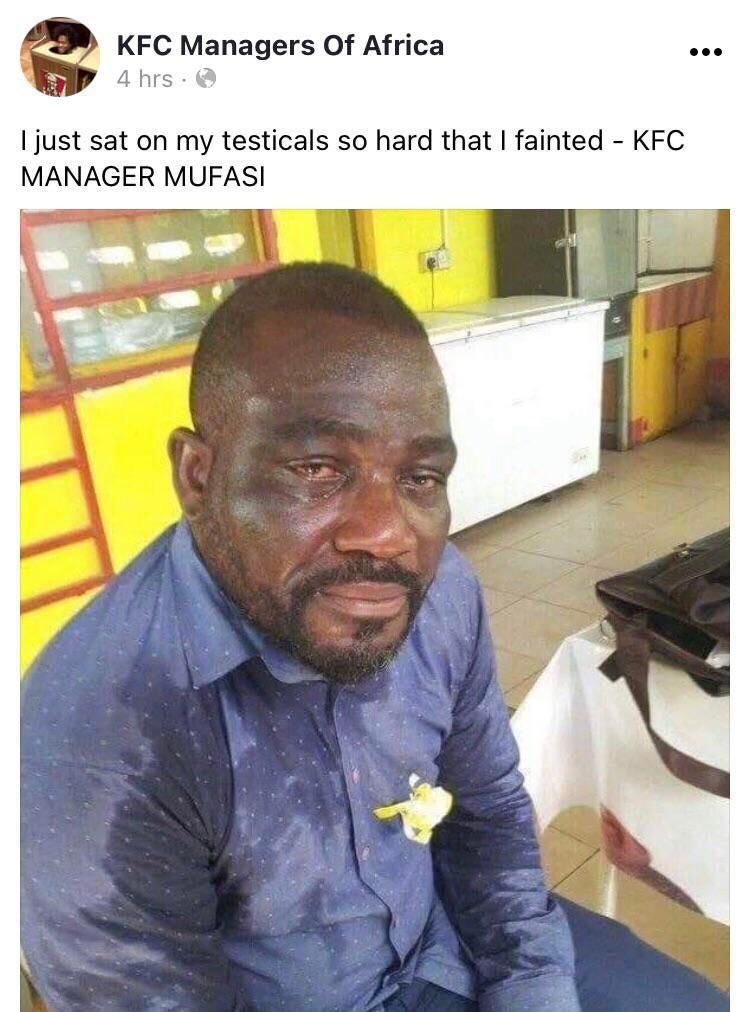 the face of a BROKEN man - KFC MANAGER MUFASI