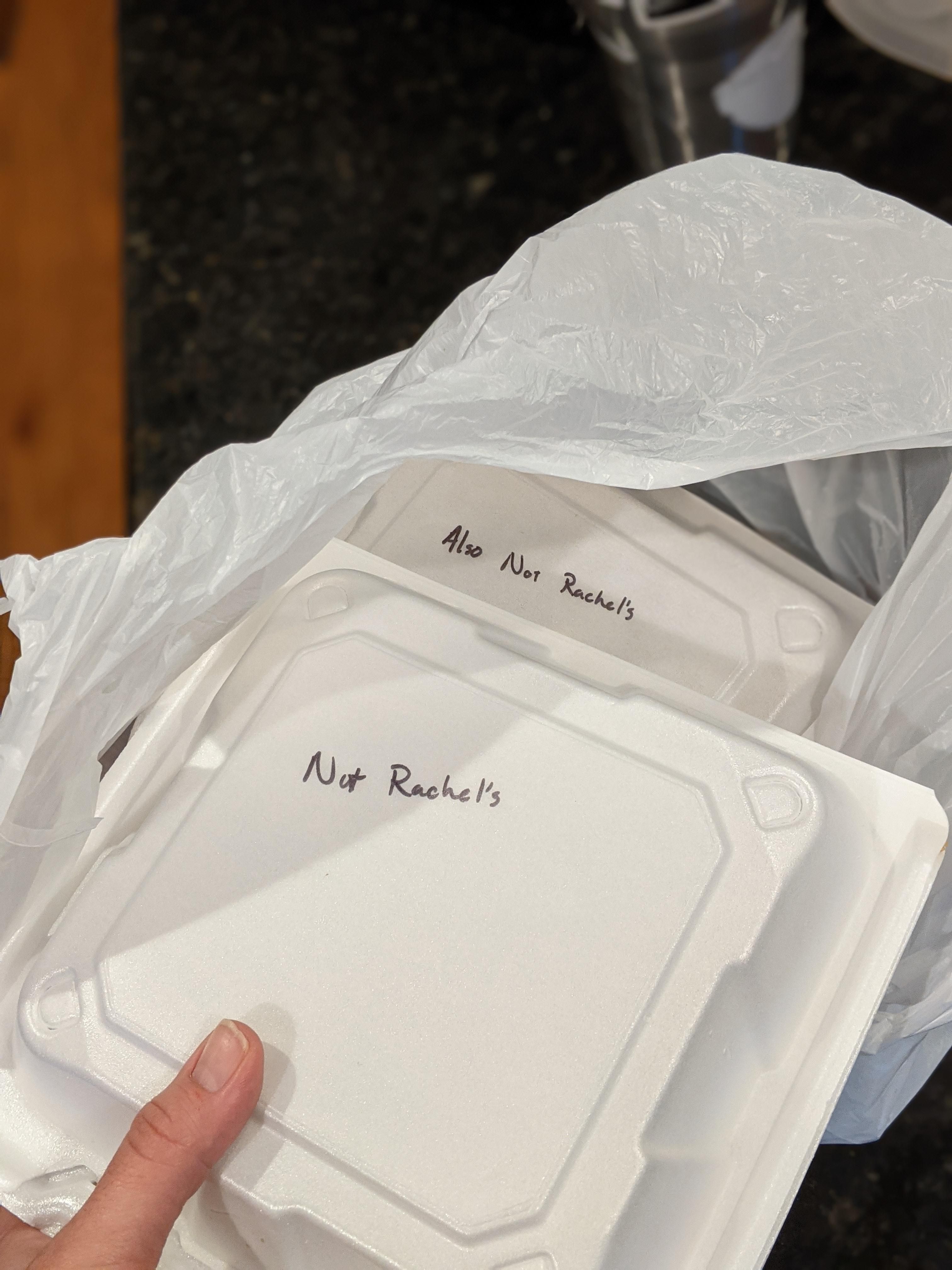 Asked my husband to label our leftovers, "sure babe" he tells me
