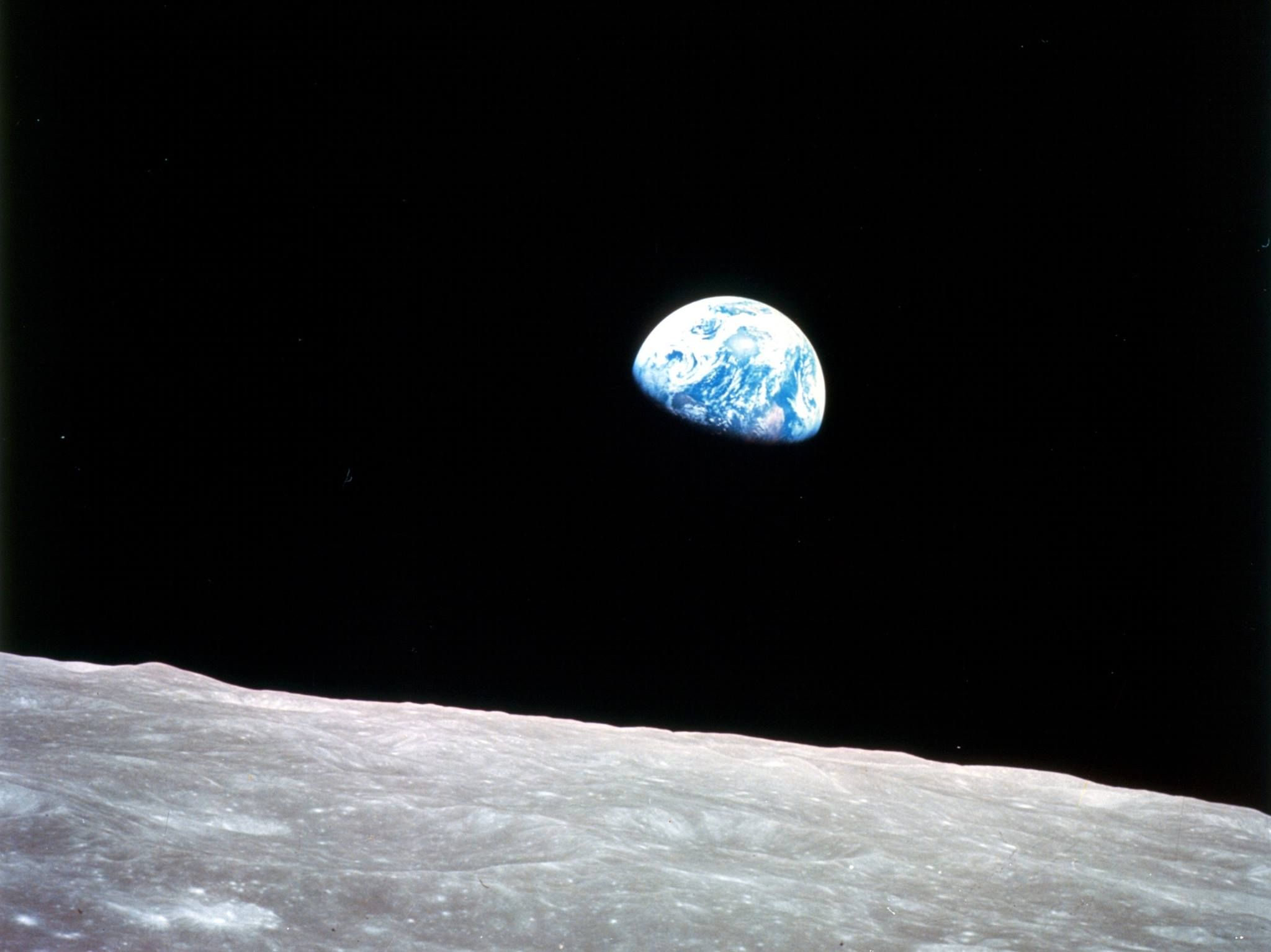 Earthrise taken from Columbiad by Michel Ardan. Circa 1865 (colorized)