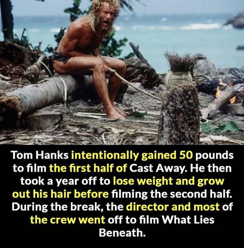 Tom Hanks in Cast Away deserved Oscar !