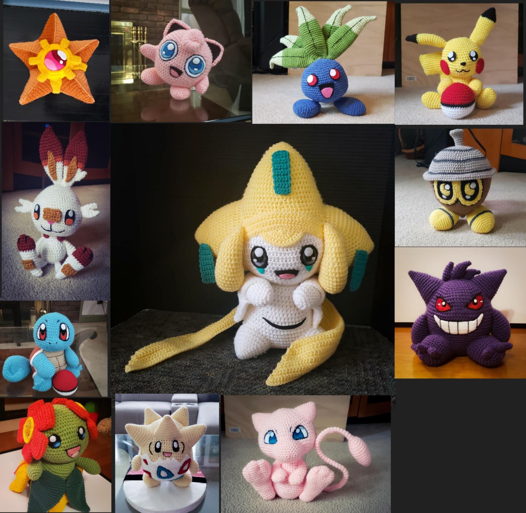 I'm crocheting every Pokémon. This is the squad so far.