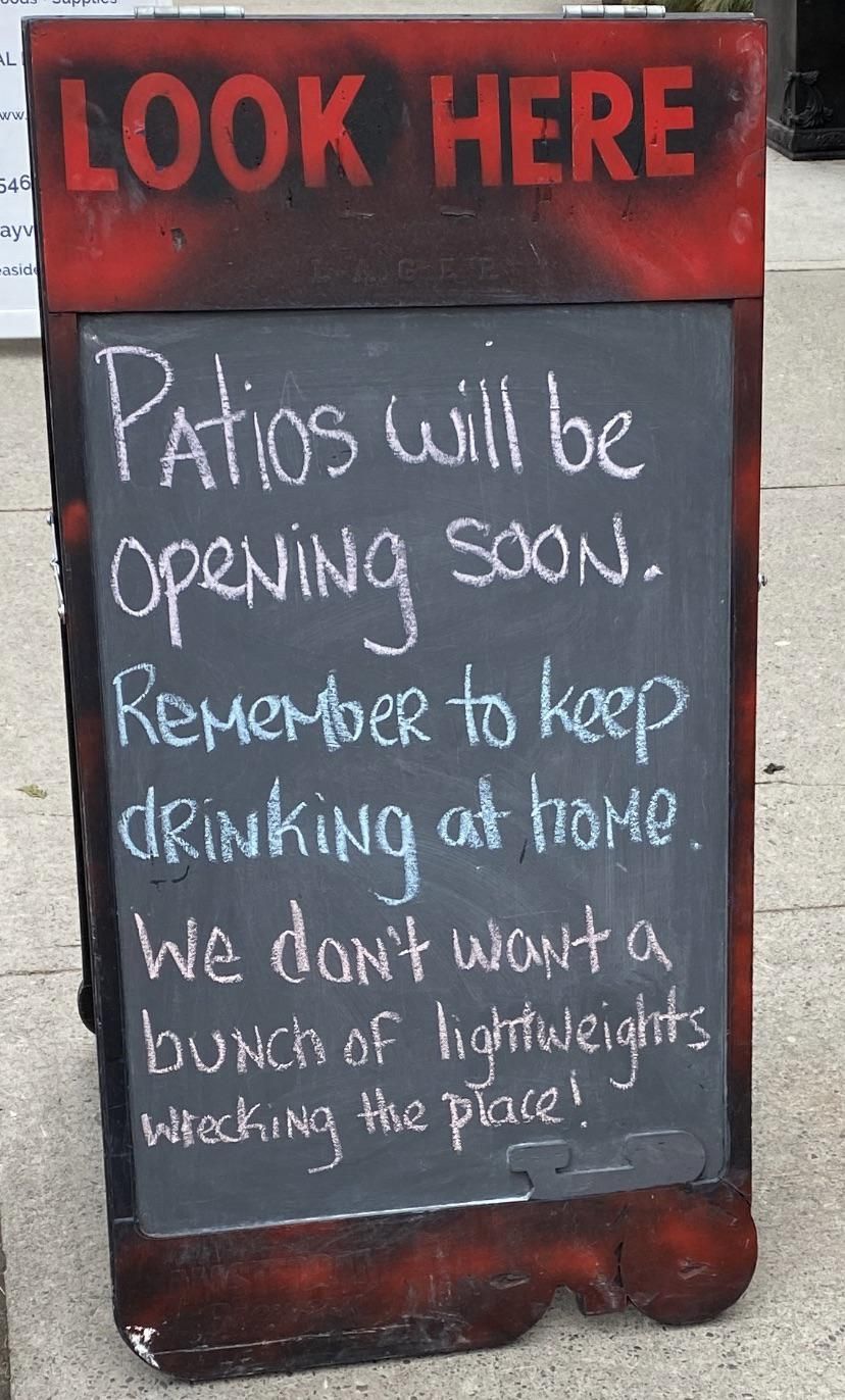 Keep drinking in anticipation