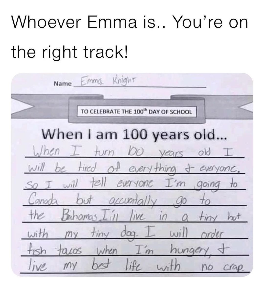 Go Emma go.