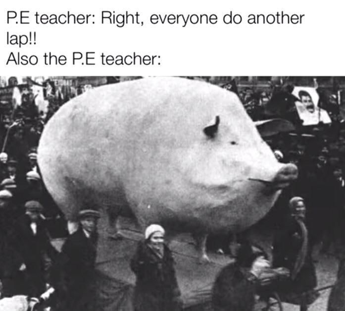 I wonder how they're P.E teachers in the first place