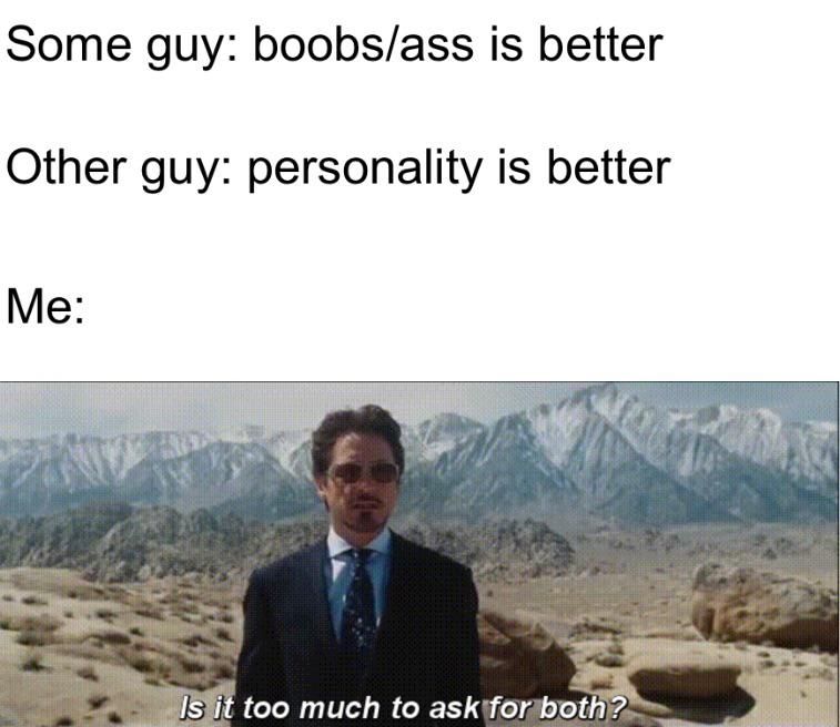 Personality is better, but at the same time