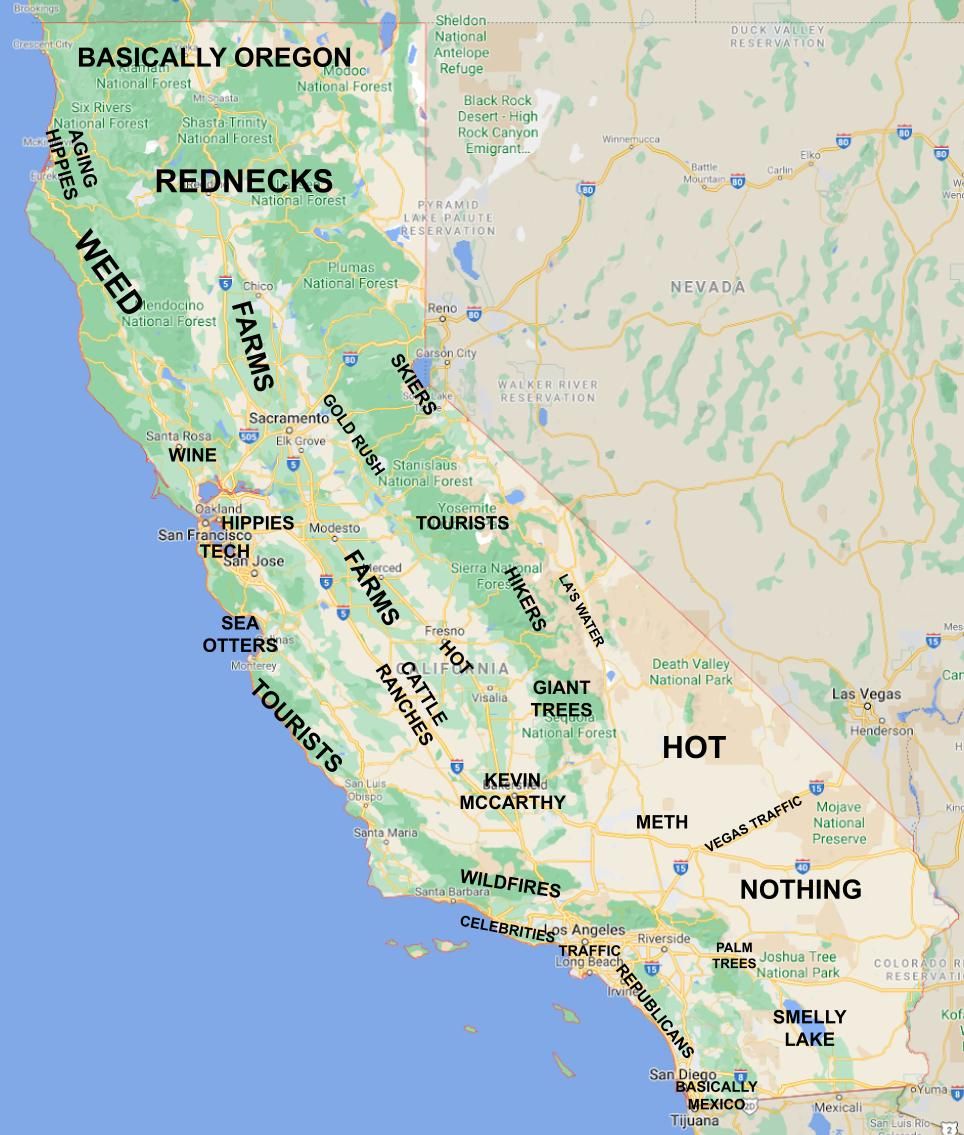 A California map for beginners