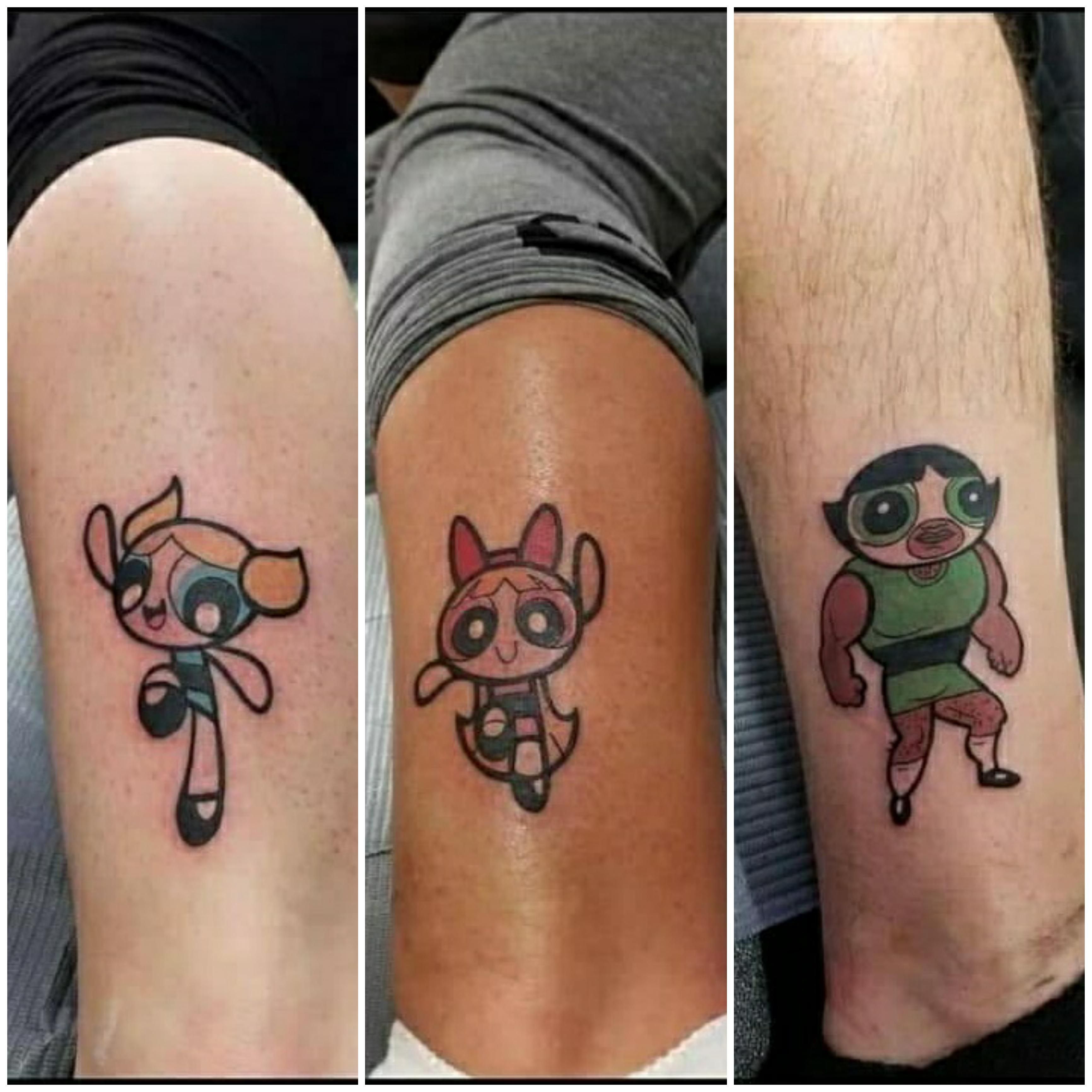 Two sisters and a brother got matching tattoos, that's a real brother right here