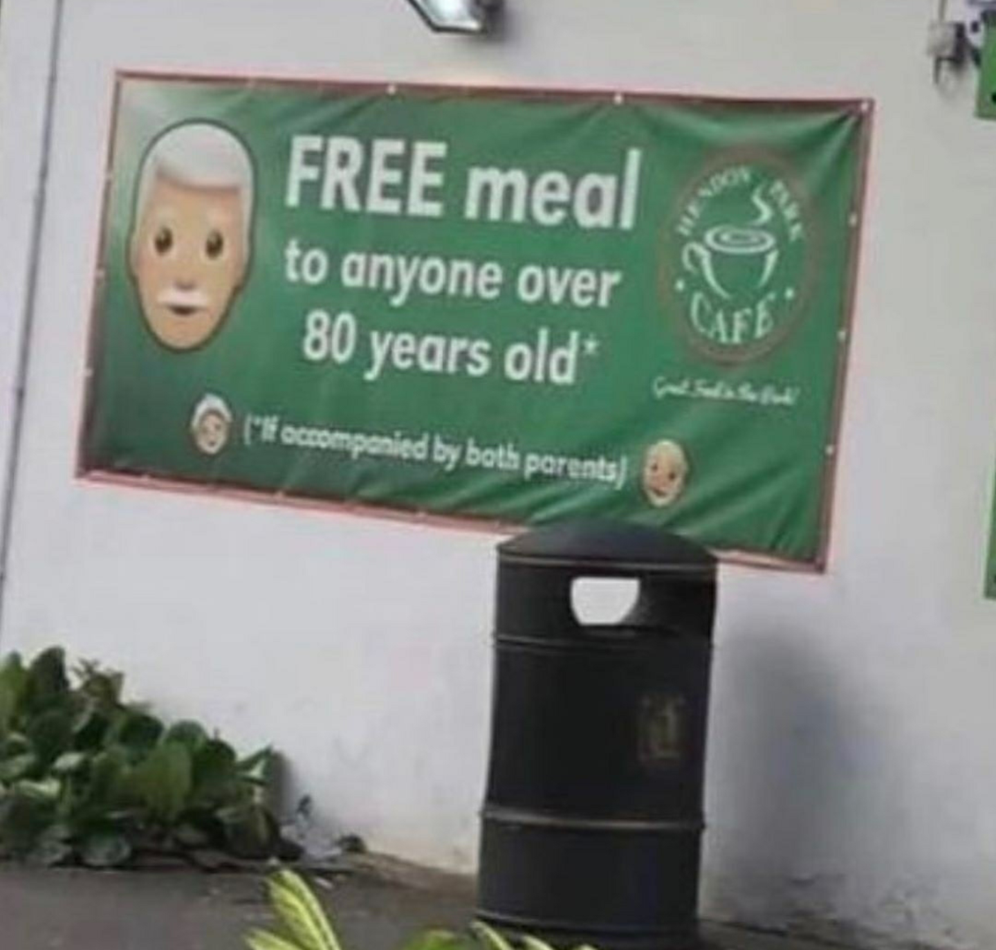 So cute they care about eldery and give them free food